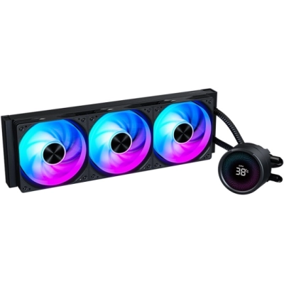 СВО XASTRA LQ360 ARGB BK Intel LGA LGA1851/​1700/​1200/​115X/​AM5/​AM4 ( 3x120 ARGB fan,Matrix Screen 2.6 , black) Ret