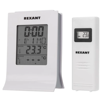 Метеостанция REXANT 70-0595 с беспроводным выносным датчиком