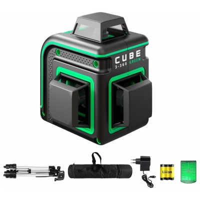 Лазерный уровень ADA Cube 3-360 Green Professional Edition (А00573)