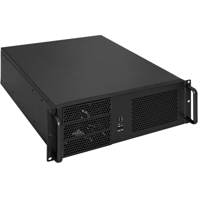 Корпус ExeGate Pro 3U390-08 EX293543RUS RM 19, высота 3U, глубина 390, БП 1200ADS, USB