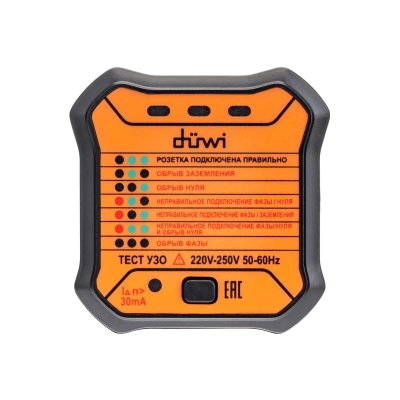 Тестер розеток и УЗО Duwi M6860 DIY (26009 7)