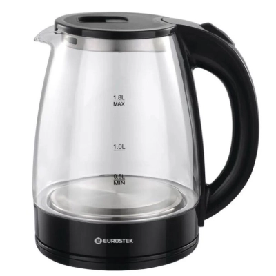 Чайник Eurostek EEK-2028 (стекло, 1,8 л, 1500 Вт, черный)