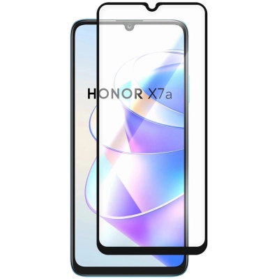 Стекло защитное Full Glue Premium Krutoff для Honor X7/X7a/X7a Plus черное