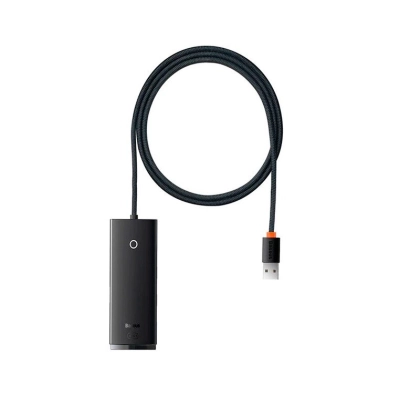 Хаб Baseus Lite Series 4-Port USB-A (USB-A to USB 3.0*4) 25cm Black (WKQX030001)
