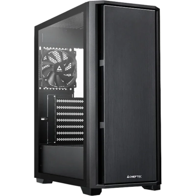 Корпус CHIEFTEC Pro Midi TG AS-02B-TG-OP без БП, боковая панель из закаленного стекла, черный, ATX