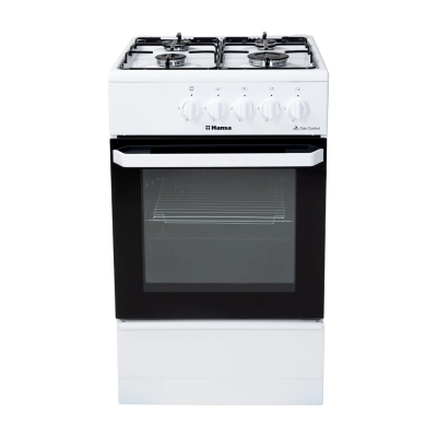 Кухонная плита Hansa FCGW510029A белый реш.сталь