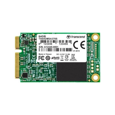 SSD Transcend MSA370S 64 Гб, mSATA SATA III MLC, темп. режим от 0℃ до +70℃
