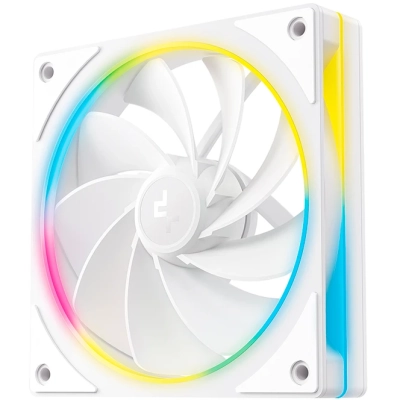 Вентилятор DEEPCOOL FL12R SE WH 120x120x25мм Reverse (PWM, ARGB, белый, 400-1500об/мин) Color Box