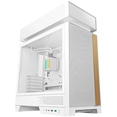 Корпус Deepcool CL6600 WH без БП, боковое окно (закаленное стекло), 360 СЖО и 2x120мм ARGB вентилятор снизу, белый, ATX