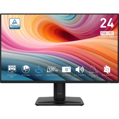 Монитор MSI Pro MP242A E2 (9S6-3PD1CT-004) черный IPS LED 1ms 16:9 HDMI M/M 1500:1 300cd 178гр/178гр 1920x1080 120Hz VGA DP FHD 3.07кг