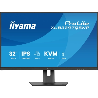 Монитор Iiyama ProLite XUB3297QSNP-B1 черный IPS LED 1ms 16:9 HDMI M/M матовая HAS Piv 1000:1 350cd 178гр/178гр 2560x1440 100Hz DP Quad 2K (1440p)