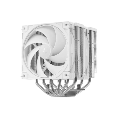 Кулер DEEPCOOL AG620 G2 WH LGA1954/1851/1700/AM5/AM4 (TDP 270W, PWM, Dual Black Fan 120mm, 6 тепл. трубок, белый) Ret