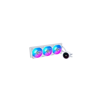 СВО XASTRA Equ LQ360 ARGB WH Intel LGA LGA1851/​1700/​1200/​115X/​AM5/​AM4 ( 3x120 ARGB fan, Matrix Screen 2.6, white) Ret