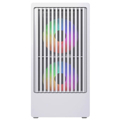 Корпус Powercase Mistral SM07 ARGB (CMMSM07W-A3), Tempered Glass, 3x120mm ARGB PWM fans, белый, mATX