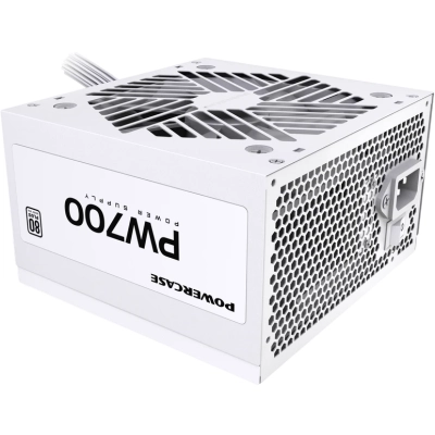 Блок питания Powercase PW700 (PSW-700W-DC) / White / (80 Plus, ATX 2.31, 700W, APFC, DC-DC, 120mm Fan)