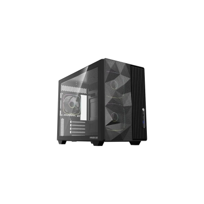 Корпус Powercase TX3 ARGB (CTX3AB-A3), TG, Type-C, 3x 120мм ARGB PWM Fans, чёрный, mATX