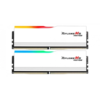 ОЗУ G.SKILL Ripjaws M5 Neo RGB (F5-6000J3636F32GX2-RM5NRW) 64GB (2x32GB) DDR5 6000MHz CL36 (36-36-36-96) 1.35V /​ White