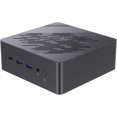 ПК Мини Chuwi AuBox (2121488) Ryzen AI 9 365 (2) 32Gb SSD1Tb Radeon 880M Windows 11 Pro 2x2.5GbitEth WiFi BT 120W серебристый/​черный