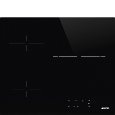Варочная поверхность SMEG SE263TD2 60см, прямой край, 3 зоны нагрева, Hi-Light, 9 уровней мощности, автоматическое выключение