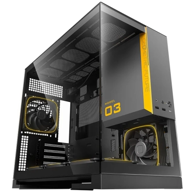 Корпус Geometric Future Model 3 Black Gray with fans (1AM3NZBK00110) /​ mATX /​ 5x120mm ARGB fans