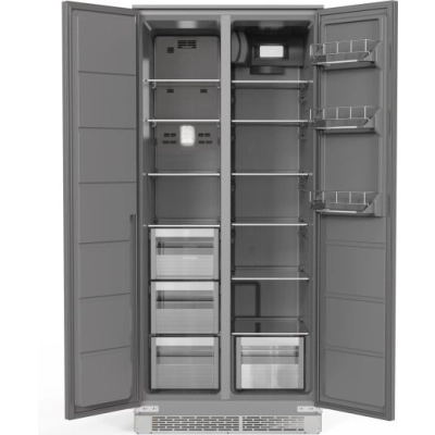 Встраиваемый холодильник Weissgauff WSBSI 450 Inverter NoFrost Grey