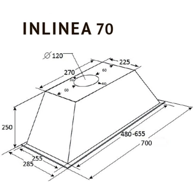 Вытяжка Kuppersberg Inlinea 70 X