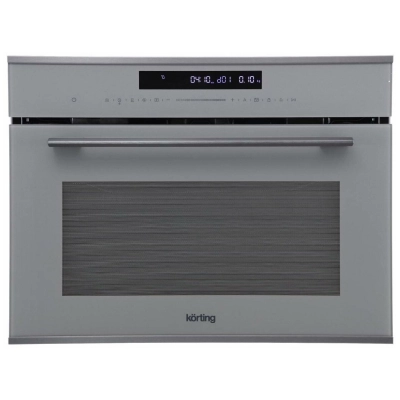 Духовой шкаф Korting OKB 3250 GBXGr MW серое стекло+черная нерж