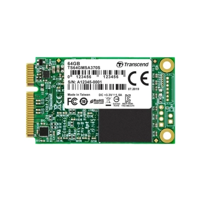 SSD Transcend MSA370S 64 Гб, mSATA SATA III MLC, темп. режим от 0℃ до +70℃
