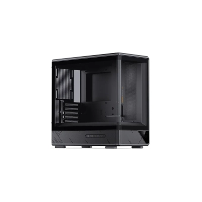 Корпус JONSBO D200 Black без БП, бок. пан. из закал. стекла (панорама), mini-ITX, micro-ATX, черный