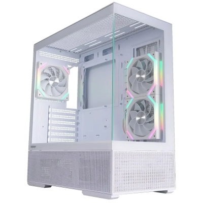 Корпус 1STPLAYER CV7 ARGB White (CV7-WH-2FAR-W-2FH7R-W-1FH7-W) /​ ATX /​ 3x120mm ARGB 2x120mm fans