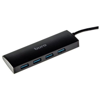 Разветвитель USB 3.0 Buro BU-HUB4-0.5-U3.0 4порт. черный