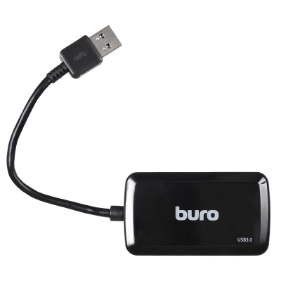 Разветвитель USB 3.0 Buro BU-HUB4-U3.0-S 4порт. черный