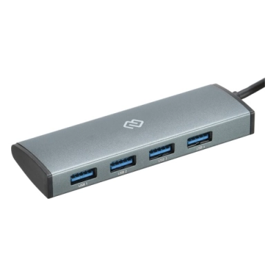 Разветвитель USB-C Digma HUB-3U3.0С-UC-G 4порт. серый