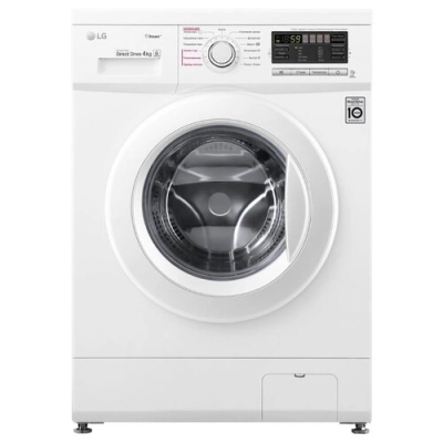 Стиральная машина LG F1096SDS0 60x85x36 см :A фронт. макс.:4кг белый 1000 об/​мин, пар