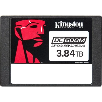 SSD Kingston Enterprise DC600M SEDC600M/​3840G 3,84TB 2.5 SATA 3 R560/​W530MB/​s 3D TLC MTBF 2M 94 000/​59 000 IOPS 7008TBW (Mixed-Use)