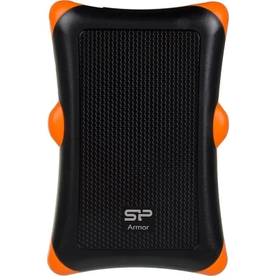 HDD ext 2.5 1.0TB USB3.0 Silicon Power Armor A30, ударопрочный, чёрный/​оранжевый (SP010TBPHDA30S3K)
