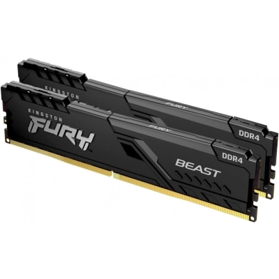 ОЗУ Kingston 16GB 3600MHz DDR4 CL17 DIMM (Kit of 2) Fury Beast Black KF436C17BBK2/​16