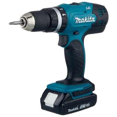 Дрель-шуруповерт ударная Makita DHP453SYE аккум. патрон:быстрозажимной (кейс в комплекте)