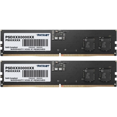 ОЗУ Patriot Signature (PSD516G4800K) DDR5 2x8Gb 4800MHz RTL PC5-38400 CL40 DIMM ECC 288-pin 1.1В