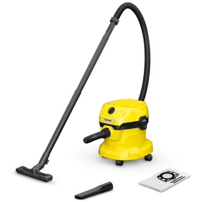 Строительный пылесос Karcher WD 2 Plus V-12/​6/​18/​C 1000Вт (уборка: сухая/​влажная) желтый 1.628-015.0