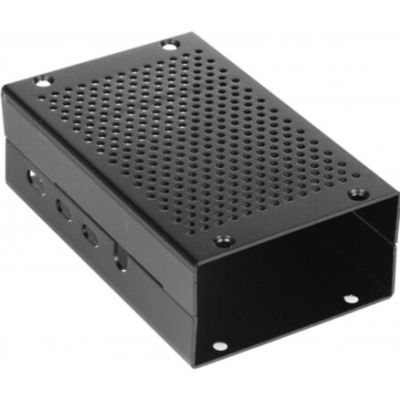 Корпус Qumo (RS026) перфорированный Aluminum Case, Raspberry Pi 4B, black