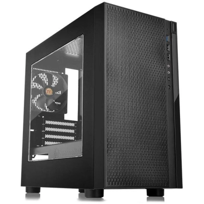 Корпус Thermaltake Versa H18 Window черный без БП mATX 2xUSB2.0 1xUSB3.0 audio bott PSU