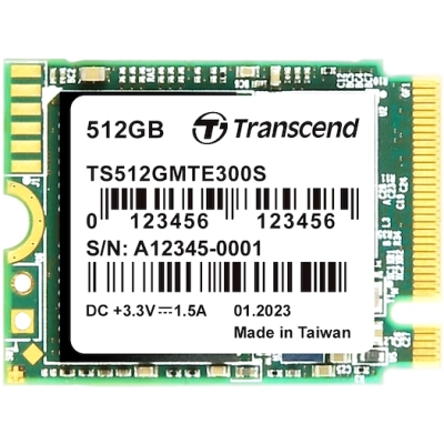 SSD Transcend MTE300S TS512GMTE300S, 512GB, 3D TLC NAND, M.2 2230 ,PCI-E 4x R/​W - 2000/​1100 MB/​s