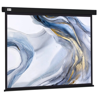 Экран Cactus CS-PSW-180X180-BK Wallscreen настенно-потолочный рулонный черный
