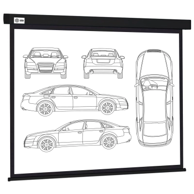 Экран Cactus CS-PSW-213X213-BK Wallscreen настенно-потолочный рулонный черный