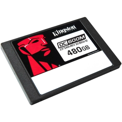 SSD Kingston Enterprise DC600M SEDC600M/​480G 480GB 2.5 SATA 3 R560/​W470MB/​s 3D TLC MTBF 2M 94 000/​41 000 IOPS 876TBW (Mixed-Use)