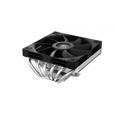 Кулер DEEPCOOL AN600 LGA1700/​1200/​115X/​AM5/​AM4 67mm (TDP 180W, PWM, White LED Fan 120mm, 6 тепл. трубок, Copper Base, черный) Ret