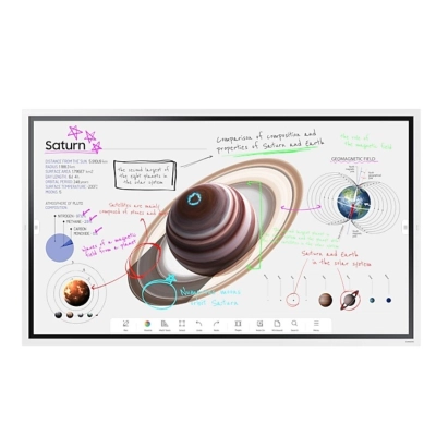 Профессиональная панель Samsung WM65B Flip Chart Pro (LH65WMBWBGCXCI) белый 65 E-LED BLU LED 8ms 16:9 HDMI M/M матовая 350cd 178гр/178гр 3840x2160