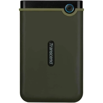 Внешний HDD 2TB Transcend StoreJet 25M3G (TS2TSJ25M3G), 2.5, USB 3.1, резиновый противоударный, Милитари зеленый