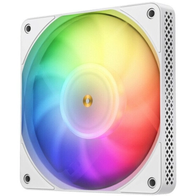 Вентилятор JONSBO HF1215 White 120х120х15мм (PWM, ARGB LED, 700-1800об/​мин, белый) Retail